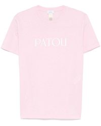 Patou - T-Shirt With Logo Print On The Chest - Lyst
