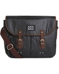 Barbour - A.P.C. X Wax Tarras Borsa A Tracolla - Lyst