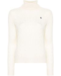 Polo Ralph Lauren - Cable-Knit Wool-Cashmere Blend Turtleneck Sweater - Lyst