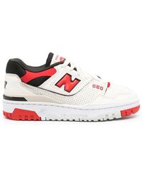 New Balance - Sea Salt And True Red 550 Trainers - Lyst