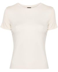 Pinko - | T-shirt logo ricamato | female | BEIGE | S - Lyst