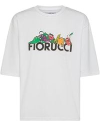 Fiorucci - | T-shirt in cotone con stampa frutta e logo | male | BIANCO | S - Lyst