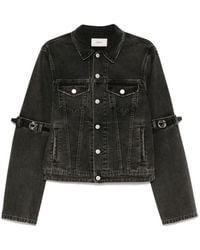 Coperni - Oversized Denim Jacket With Unique Strap Details - Lyst