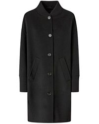 PINKO - Tailored Wool Coat With Ribbed Details - Lyst