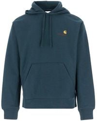 Carhartt - Cotton Hoodie With Front Embroidered Logo - Lyst