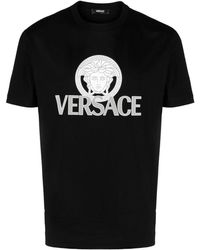 Versace - T-Shirt Con Stampa Testa Di Medusa - Lyst