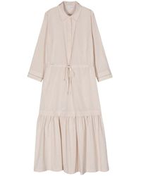 Peserico - | Abito con volant | female | BEIGE | 44 - Lyst