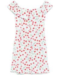 Mar De Margaritas - Abito Corto Con Stampa A Fiori - Lyst