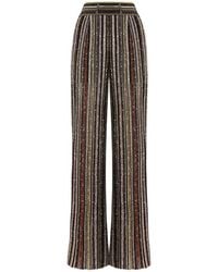 Missoni - Knitted Stripe Wide-Leg Trousers - Lyst