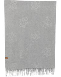 Liu Jo - Sciarpa Con Frange E Monogramma - Lyst