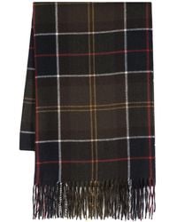 Barbour - Sciarpa Stanway Tartan Wrap Con Motivo Tartan E Frange - Lyst