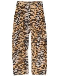 Pinko - Pantaloni Casual Lizbeth Con Stampa Animalier - Lyst
