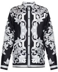 Versace - Elegant Silk Shirt With Baroque Print - Lyst
