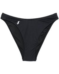 Polo Ralph Lauren - High Waist Bikini Bottom With Logo - Lyst