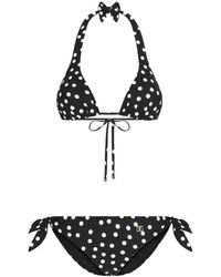 Dolce & Gabbana - | Set bikini a pois | female | NERO | 3 - Lyst