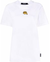 T-shirt e top Karl Lagerfeld da donna - Fino al 75% di sconto | Lyst