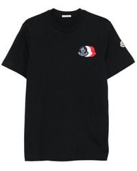 Moncler V-neck T-shirt in Black for Men | Lyst