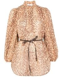 Zimmermann - 'Cascadian' Blouse With Leopard Print - Lyst