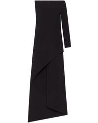 Courreges - Elegant Long Dress With A Slit And Off-Shoulder Design - Lyst