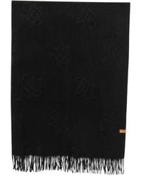 Liu Jo - Sciarpa Con Logo Ricamato E Frange - Lyst