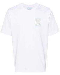 Casablancabrand - | T-shirt in cotone con stampa tennis frontale e sul retro | unisex | BIANCO | XL - Lyst
