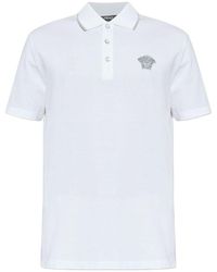 Versace - Polo Shirt With Embroidered Logo - Lyst