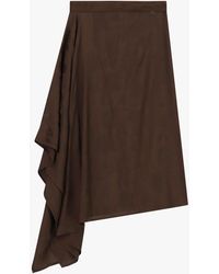 Dixie - Jupe Asymétrique Taille Haute À Drapé - Lyst