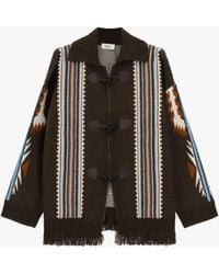Dixie - Cardigan À Motifs Géométriques Et Fermeture Brandebourg - Lyst