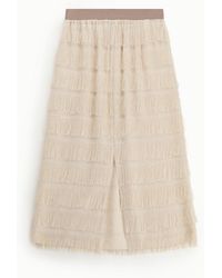 Dixie - Jupe Mi-Longue À Franges Et Fente Devant - Lyst