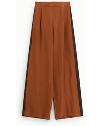 Dixie - Pantaloni Palazzo Vita Alta Con Bande Laterali - Lyst