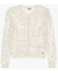 Dixie - Cardigan Con Paillettes A Maniche Lunghe - Lyst