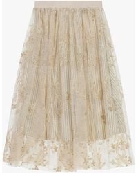 Dixie - Jupe Longue Brodée À Motif Fleuri Taille Haute - Lyst