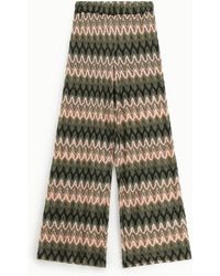 Dixie - Pantalon Évasé À Motif Zigzag - Lyst