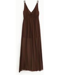 Dixie - Robe Longue Avec Bretelles Et Décolleté En V - Lyst