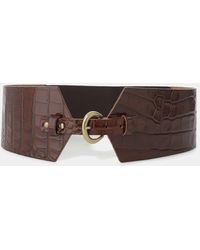 Dixie - Cintura Alta Con Fibbia Ovale E Stampa Rettile - Lyst
