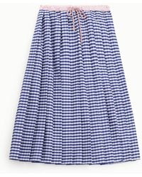Dixie - Jupe Midi Taille Haute À Plis Et Cordon - Lyst