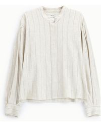 Dixie - Chemise À Rayures Col Mao Manches Longues - Lyst