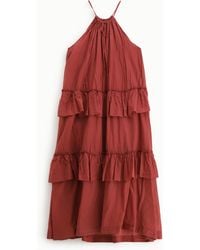 Dixie - Abito Lungo Con Balze E Spalline - Lyst