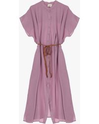 Dixie - Abito Midi Con Abbottonatura E Cordino - Lyst