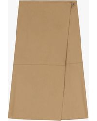 Dixie - Gonna Midi Effetto Suede Con Vita Alta - Lyst