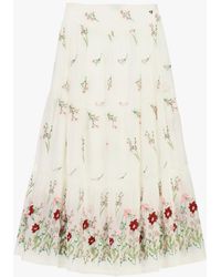 Dixie - Jupe Longue Évasée À Motif Fleuri Taille Haute - Lyst