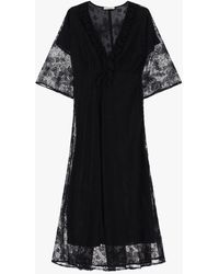 Dixie - Robe Midi Avec Manches Transparentes - Lyst