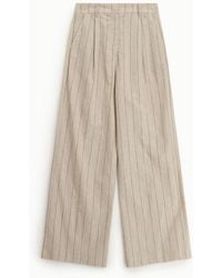 Dixie - Pantaloni Palazzo A Righe Con Vita Alta - Lyst