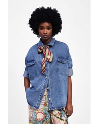 Dixie - Camicia Di Jeans Con Cravatta E Tasche - Lyst