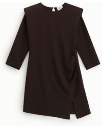 Dixie - Robe Courte Épaules Structurées Pli Côté - Lyst