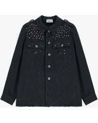 Dixie - Giacca Camicia Con Bottoni E Borchie Decorative - Lyst