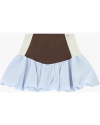 Dixie - Jupe Courte À Volants Taille Haute Blocs De Couleur - Lyst