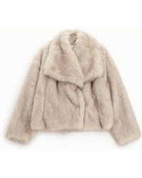 Dixie - Eco-Fur Corta Con Maxi Revers - Lyst