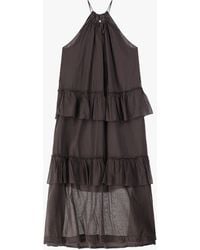 Dixie - Abito Lungo Con Balze E Spalline - Lyst