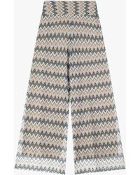 Dixie - Pantalon Large À Motif Zigzag - Lyst